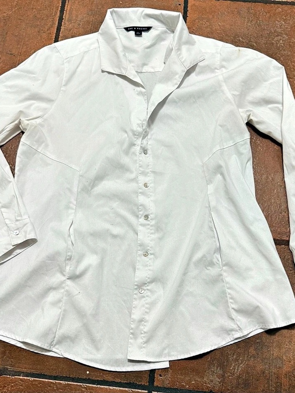 Zac & Rachel White Button Down Shirt Size Large